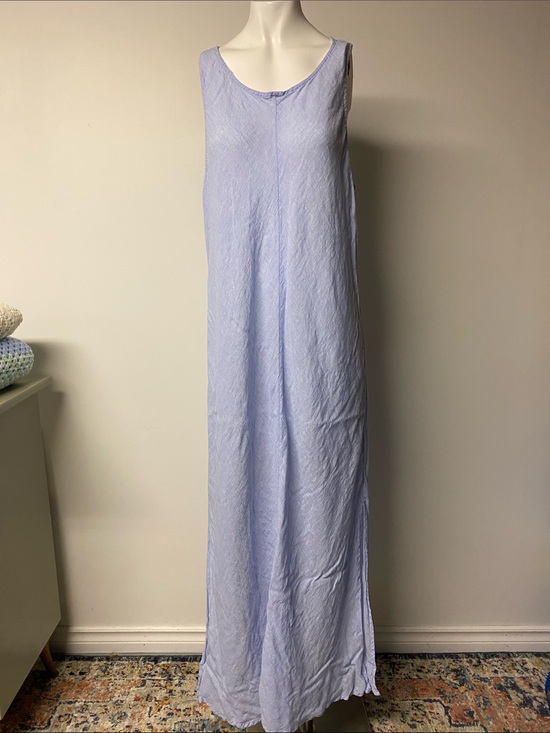 Dresses & Skirts - Linen blend baby Blue Sleeveless Maxi Dress Flowy summer
